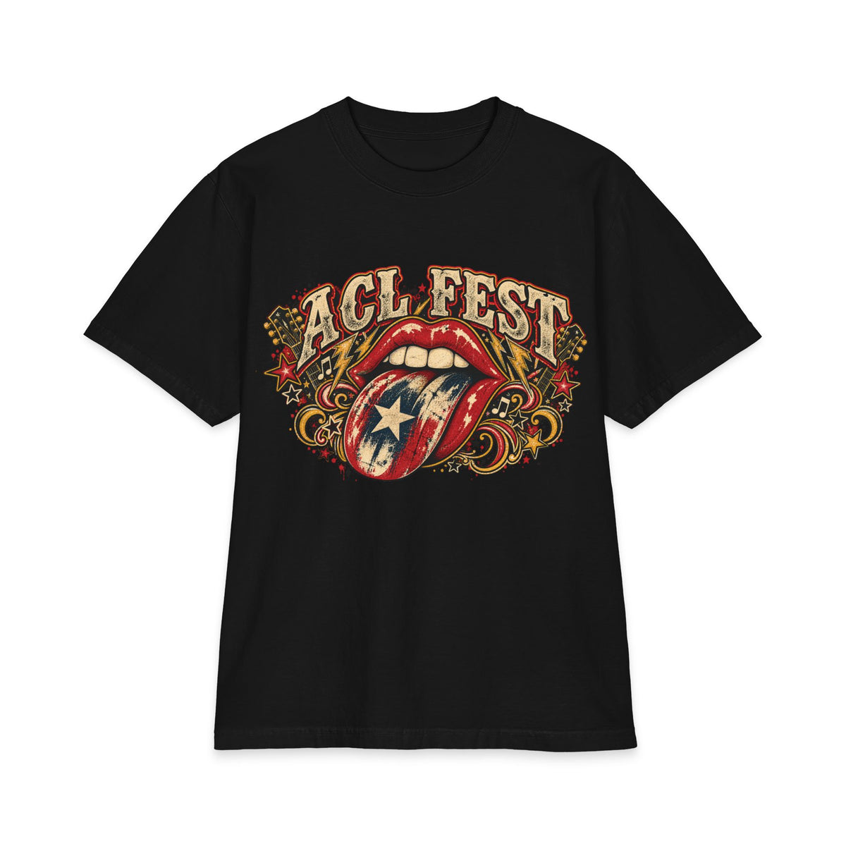 ACL Fest tongue logo T-Shirt | music festival lineup back print