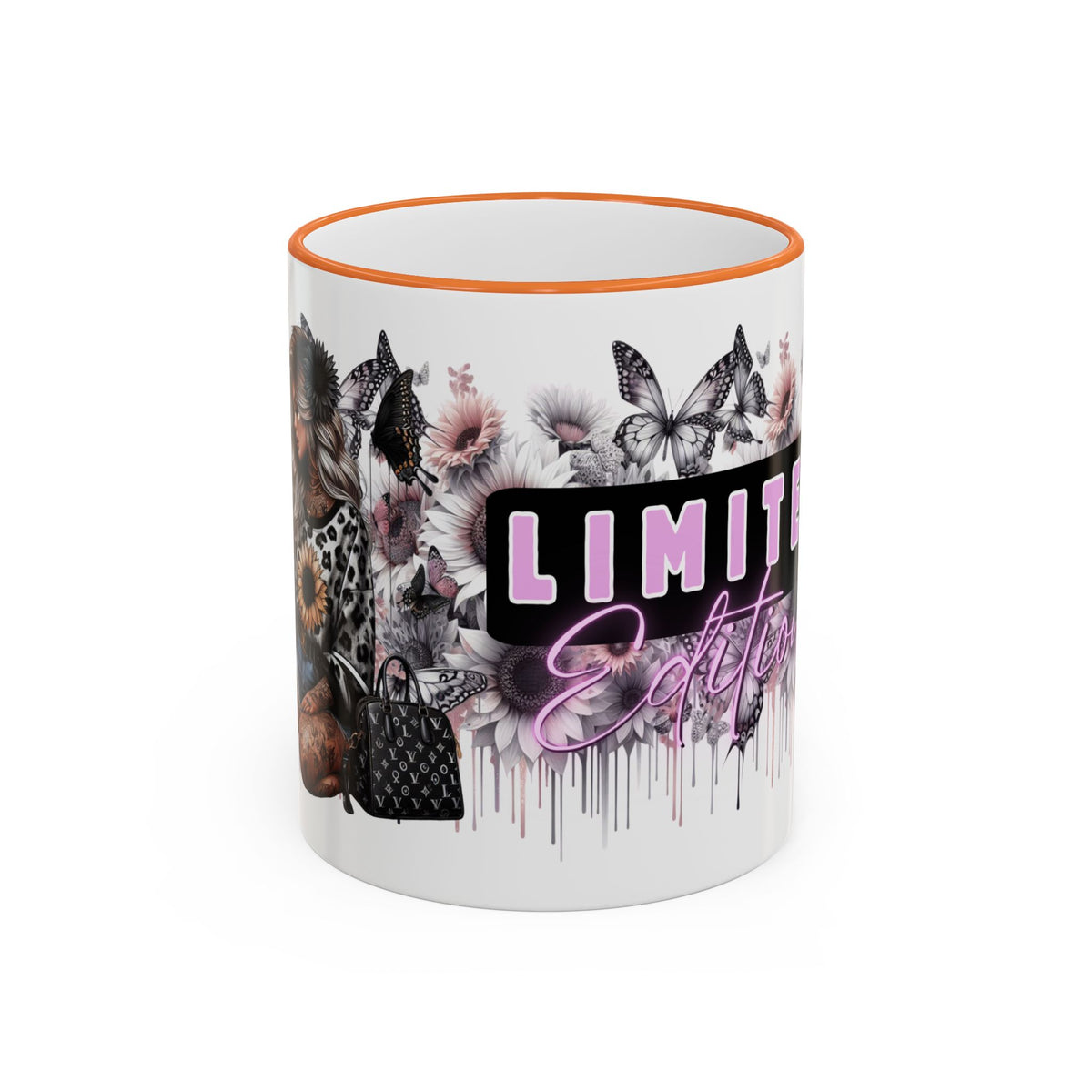 Limitless Beauty Mug | Accent Rim & Handle Ceramic Coffee Cup