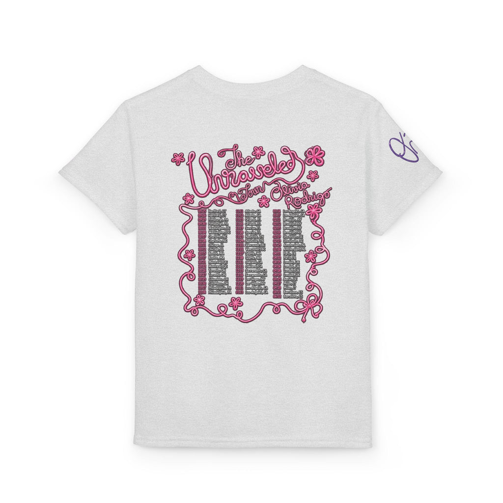 Olivia Rodrigo Tour Date List T-Shirt | Pop Star Tribute, Floral Butterfly Design