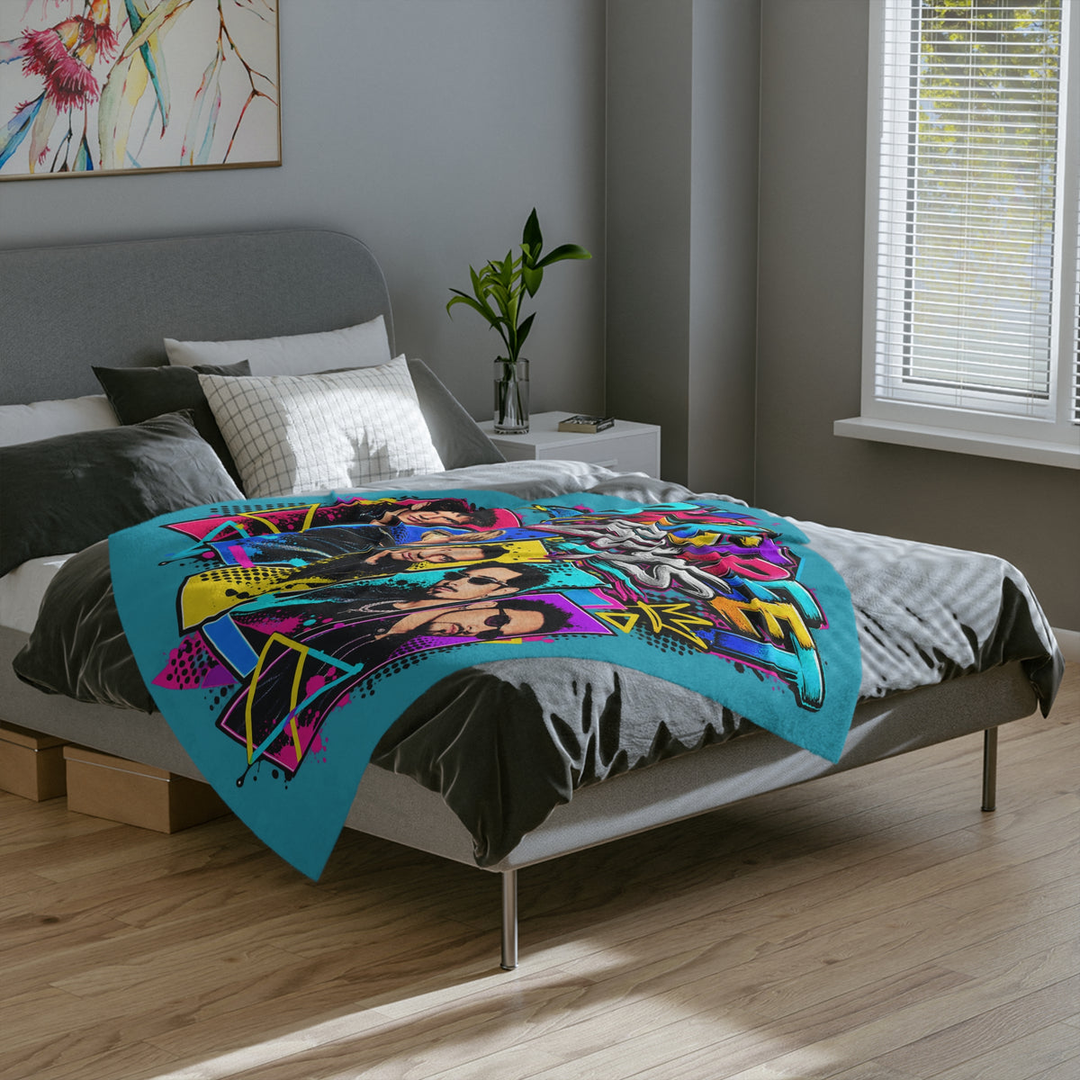 Backstreet Retro Pop Band Graphic Blanket | Velveteen Microfiber Blanket