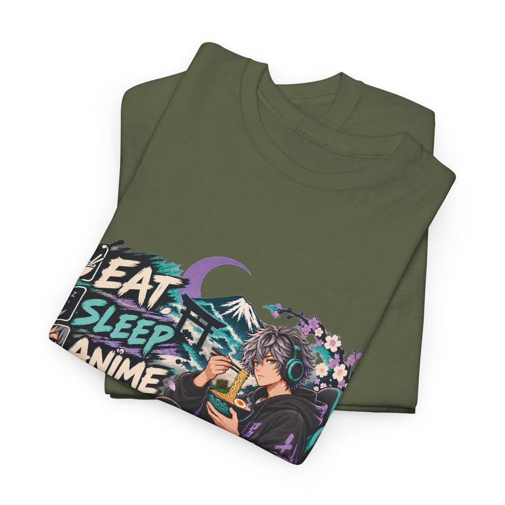 Eat Sleep Anime Gaming Repeat Video Game Graphic T-Shirt