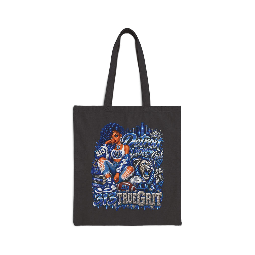 True Grit Detroit Lions Tote Bag | Vintage Baseball Illustration
