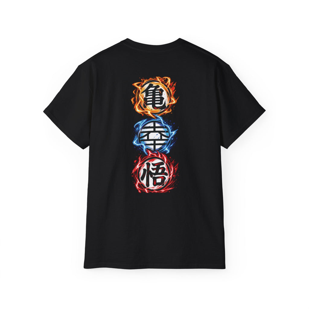 Dragon Ball Goku Illustration T-Shirt | Saiyan Pose, Kanji Back Print