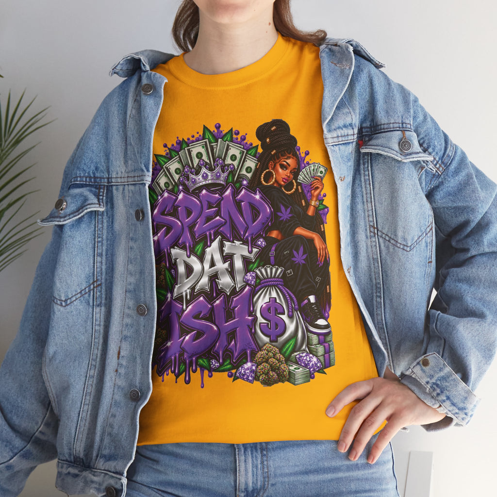 Spend Dat sh*t Tee | Graffiti Money Design, Purple Streetwear