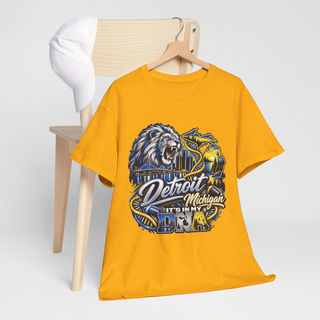 Detroit Michigan Lion Cityscape Graphic T-Shirt