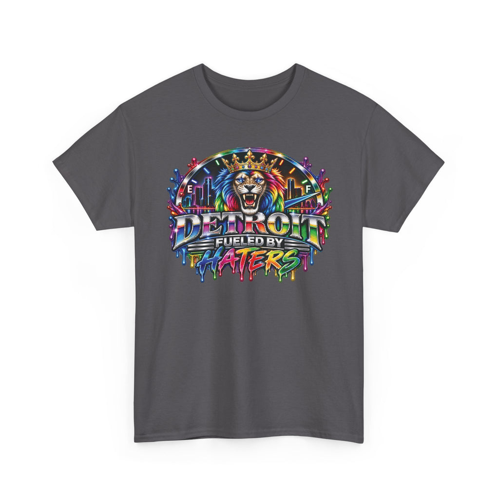 Detroit Lion Graffiti tee | Colorful Drip Lion Detroit Tee