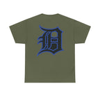 Detroit Basketball Lion Graphic Tee | Motor City D Old English Logo