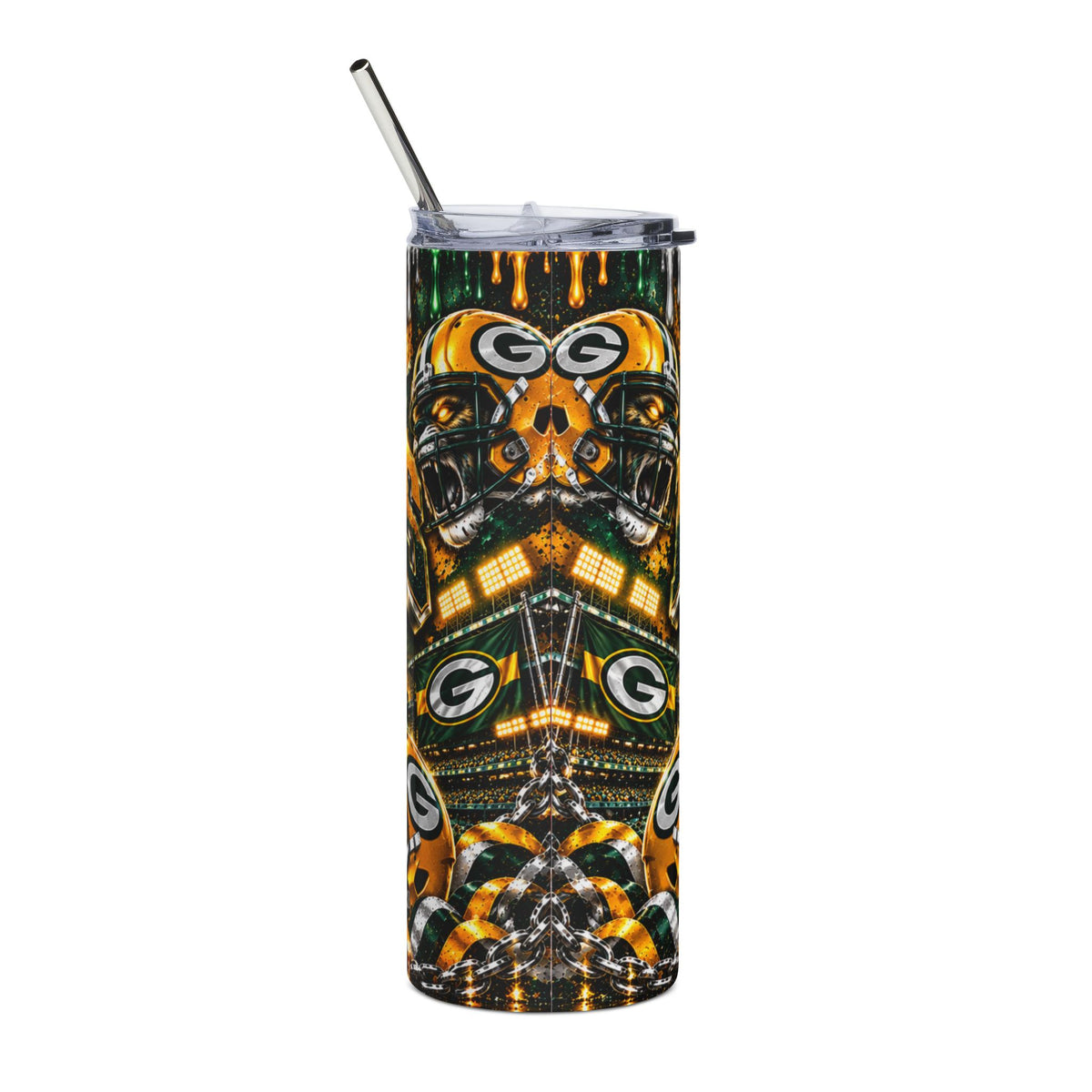 Green Bay Packers Logo Tumbler | 20oz Stainless Steel Travel Cup