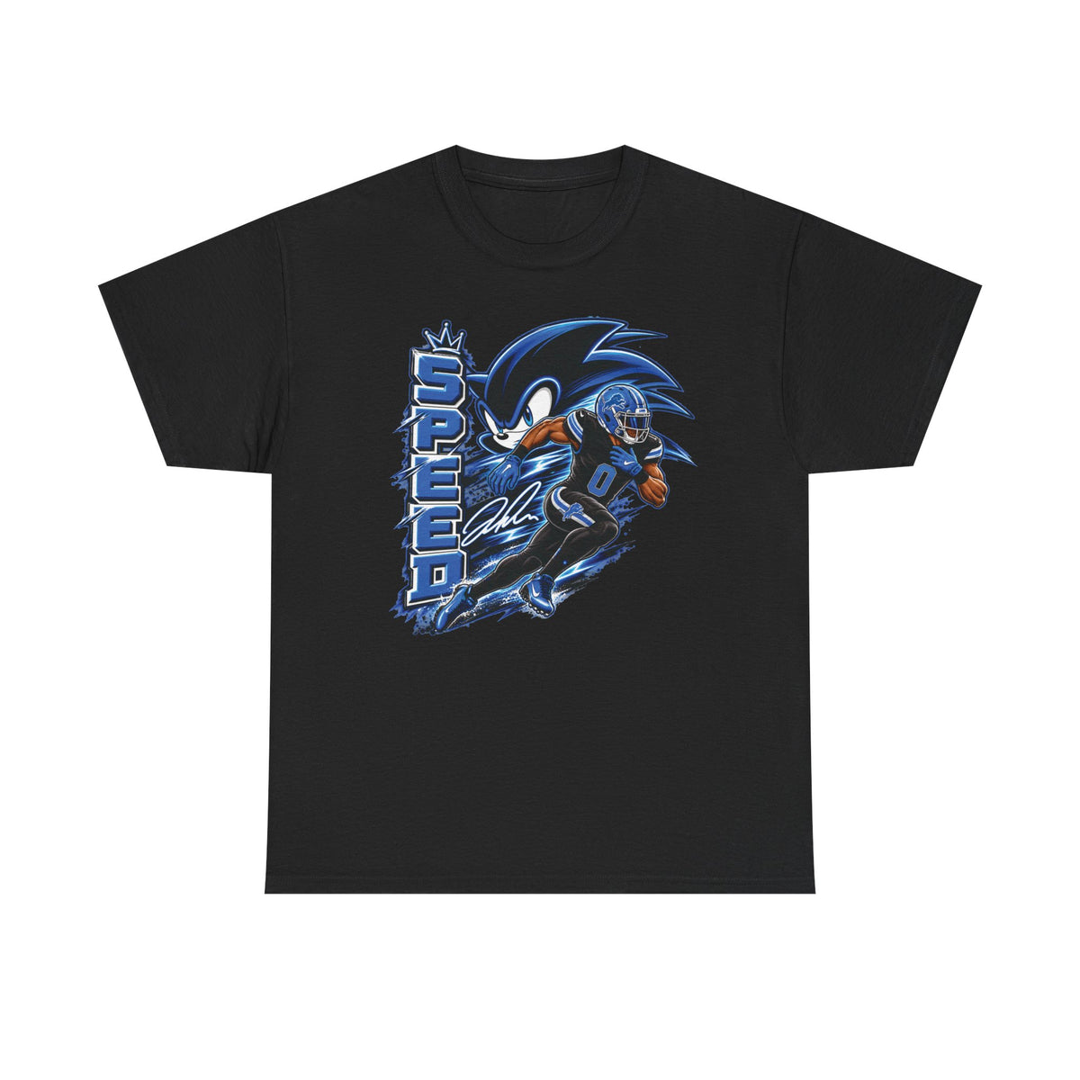 Speed Demon Sonic character Tee | Retro Gaming graphic shirt