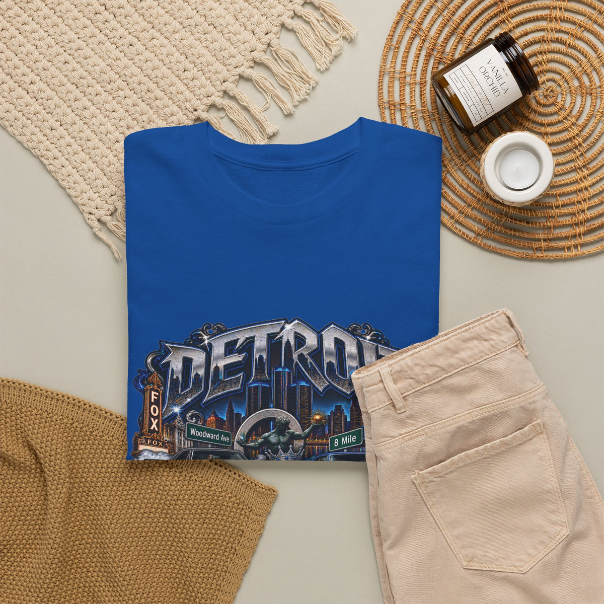 Detroit Muscle Car Tee | Vintage Hot Rod Illustration, Garage Scene
