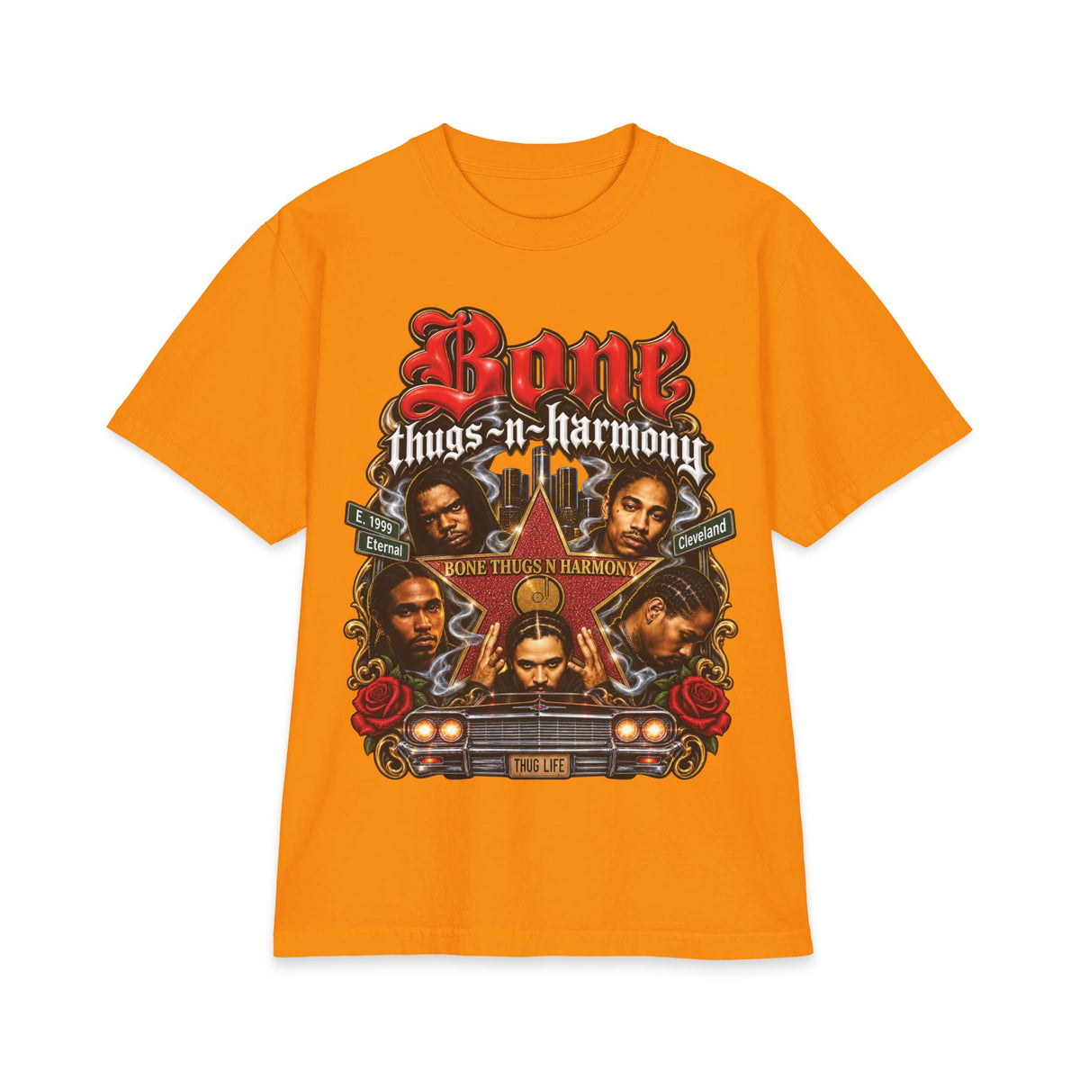 Bone Thugs-n-Harmony Graphic Tee | Rap Group Portraits, Classic Logo