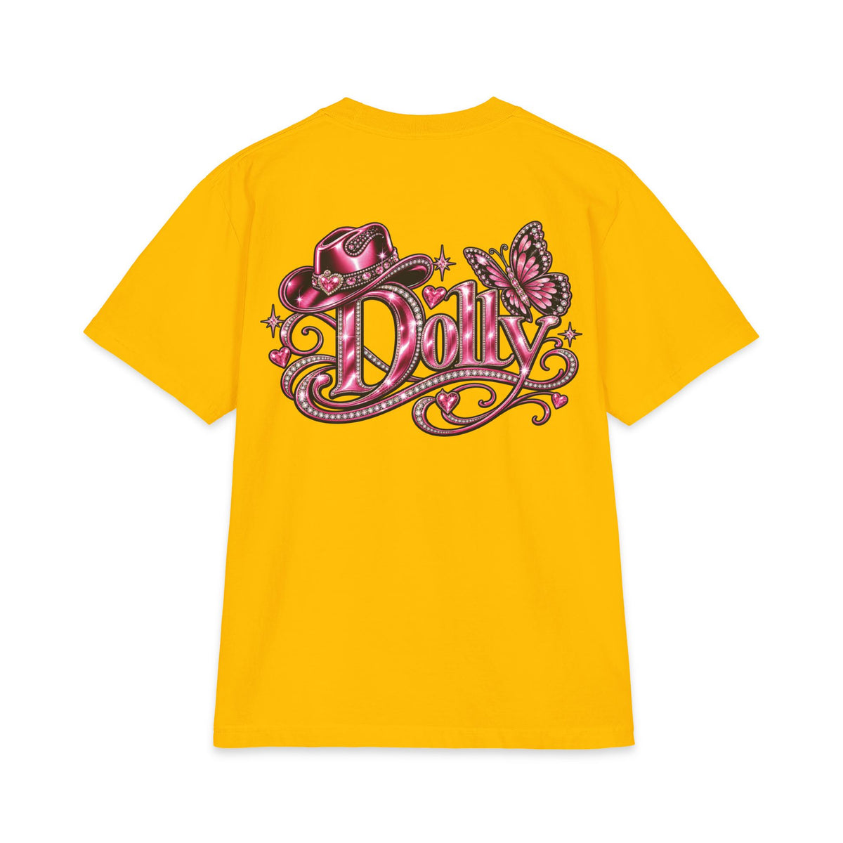 Retro Pink Dolly Portrait T-Shirt | Country Cowgirl Graphic Tee