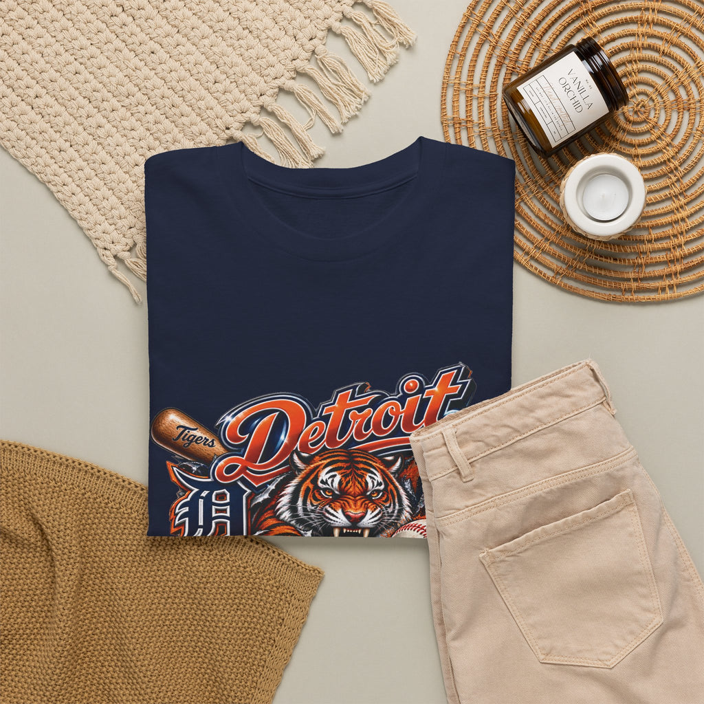 Detroit Tiger Baseball T-Shirt | Detroit skyline, claw marks