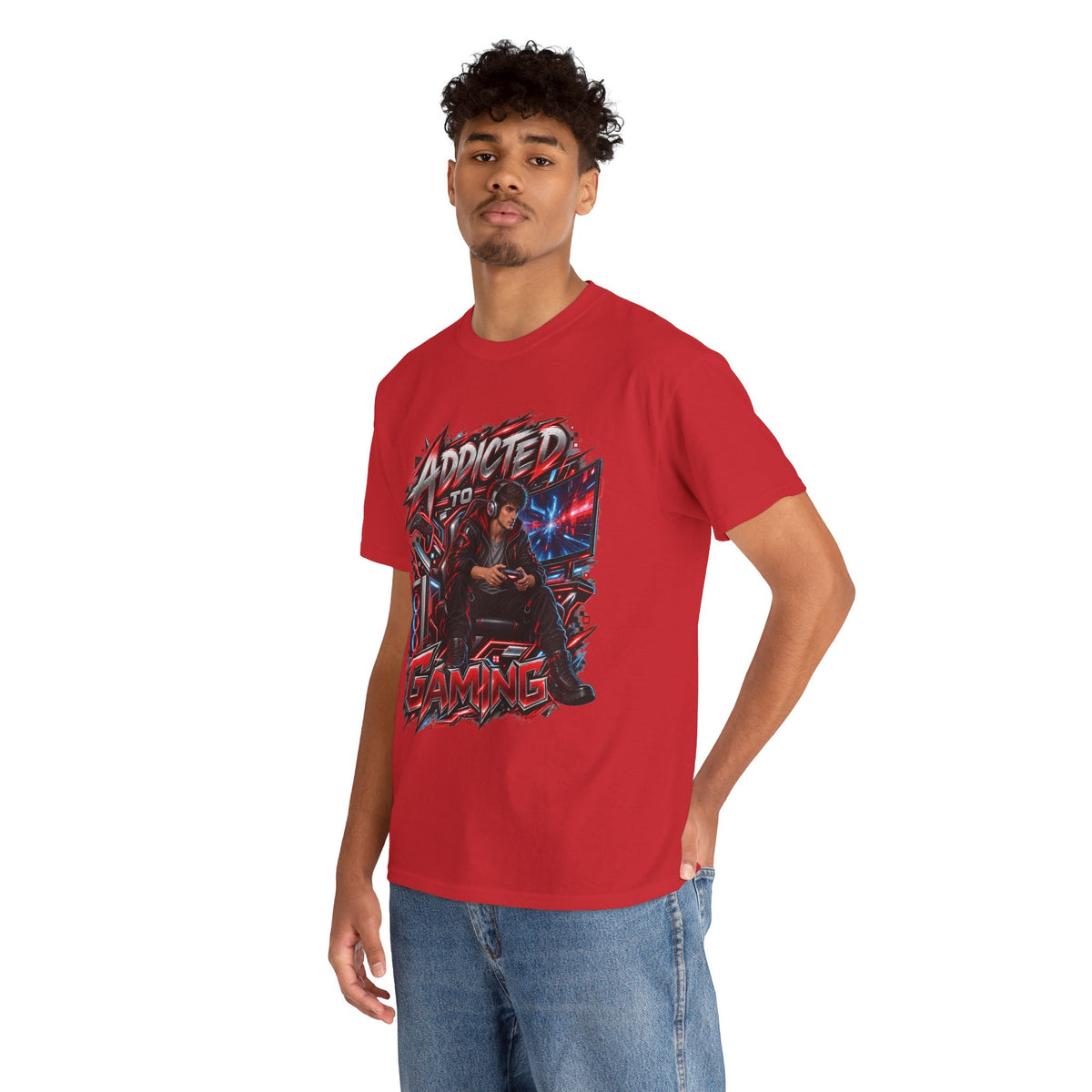 Addicted to Gaming Graphic T-Shirt