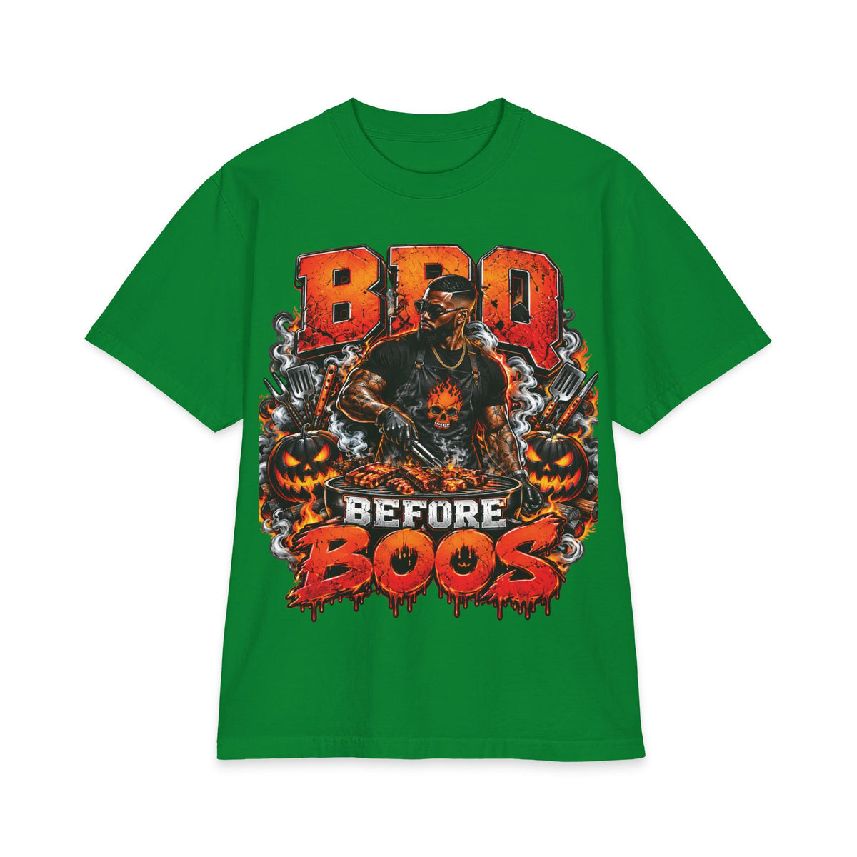 Dad Gift Shirt BBQ Before Boos T-Shirt | Halloween BBQ Grilling Graphic Tee