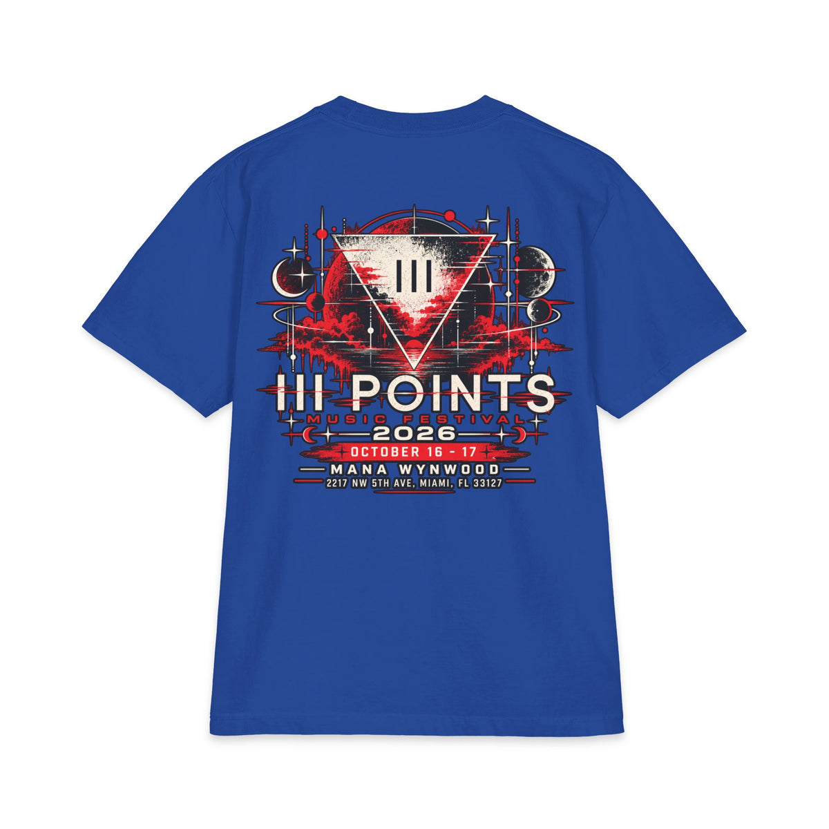 Three Points Rose Graphic T-Shirt | Band Tour Poster Style