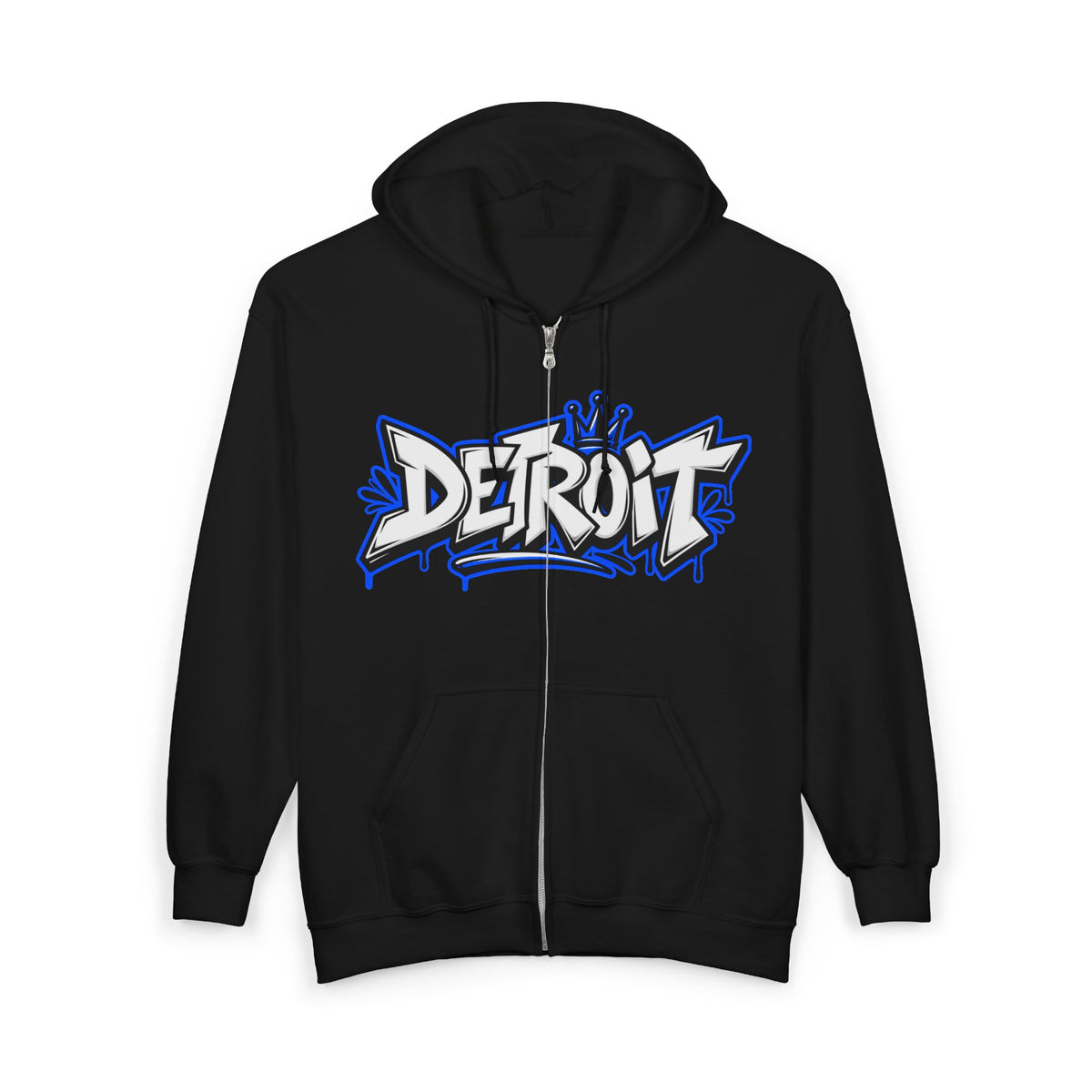 Detroit Graffiti Zip Hoodie | Detroit Rock City Back Print