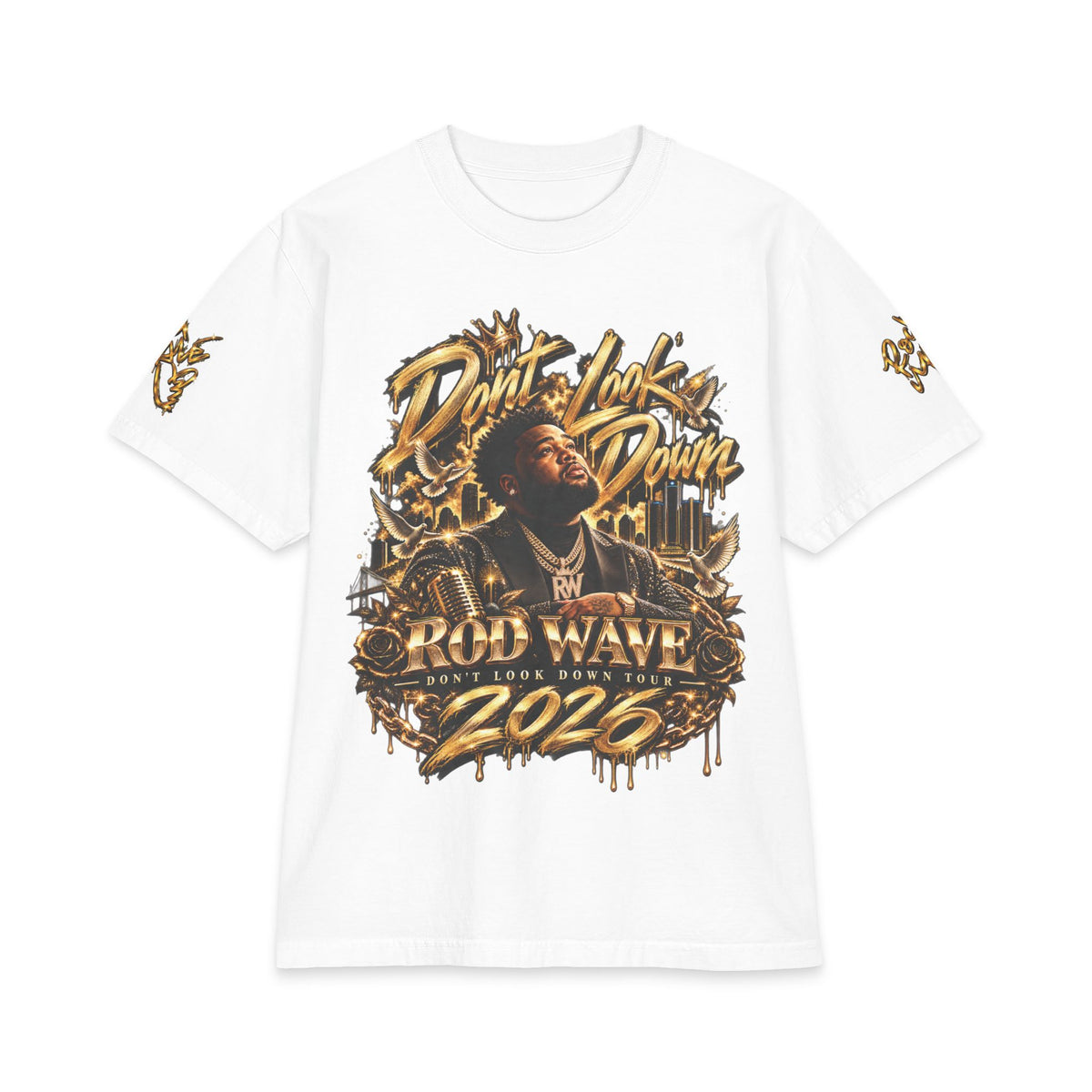 Don't Look Down Rod Wave 2026 T-Shirt | Rap Artist Graphic Tee, Tour Style