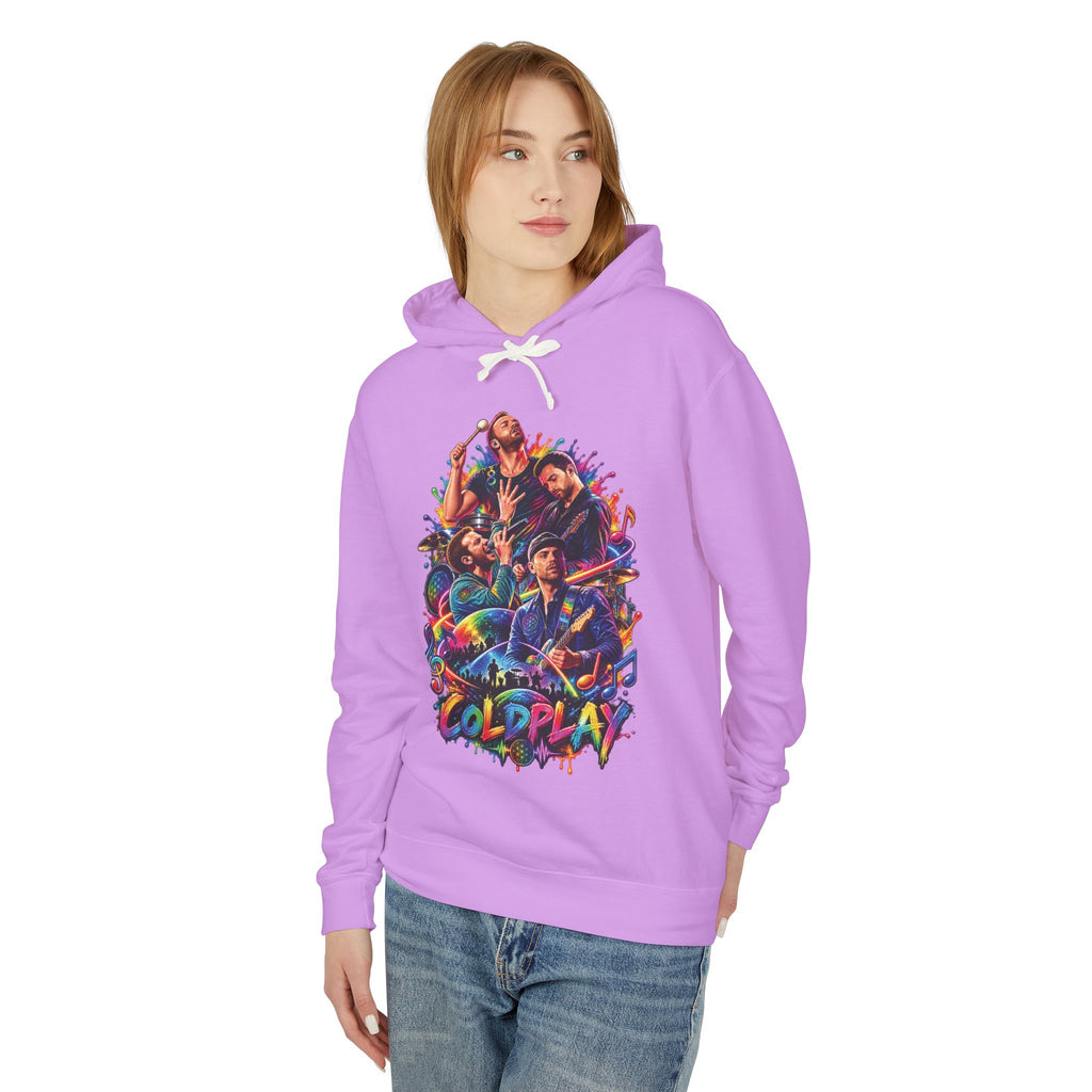 Coldplay band collage Hoodie | Colorful portrait graphic sweatshirt
