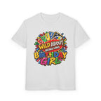 Wild About Being UNO Birthday Girl T-Shirt | Kids Custom Name Back
