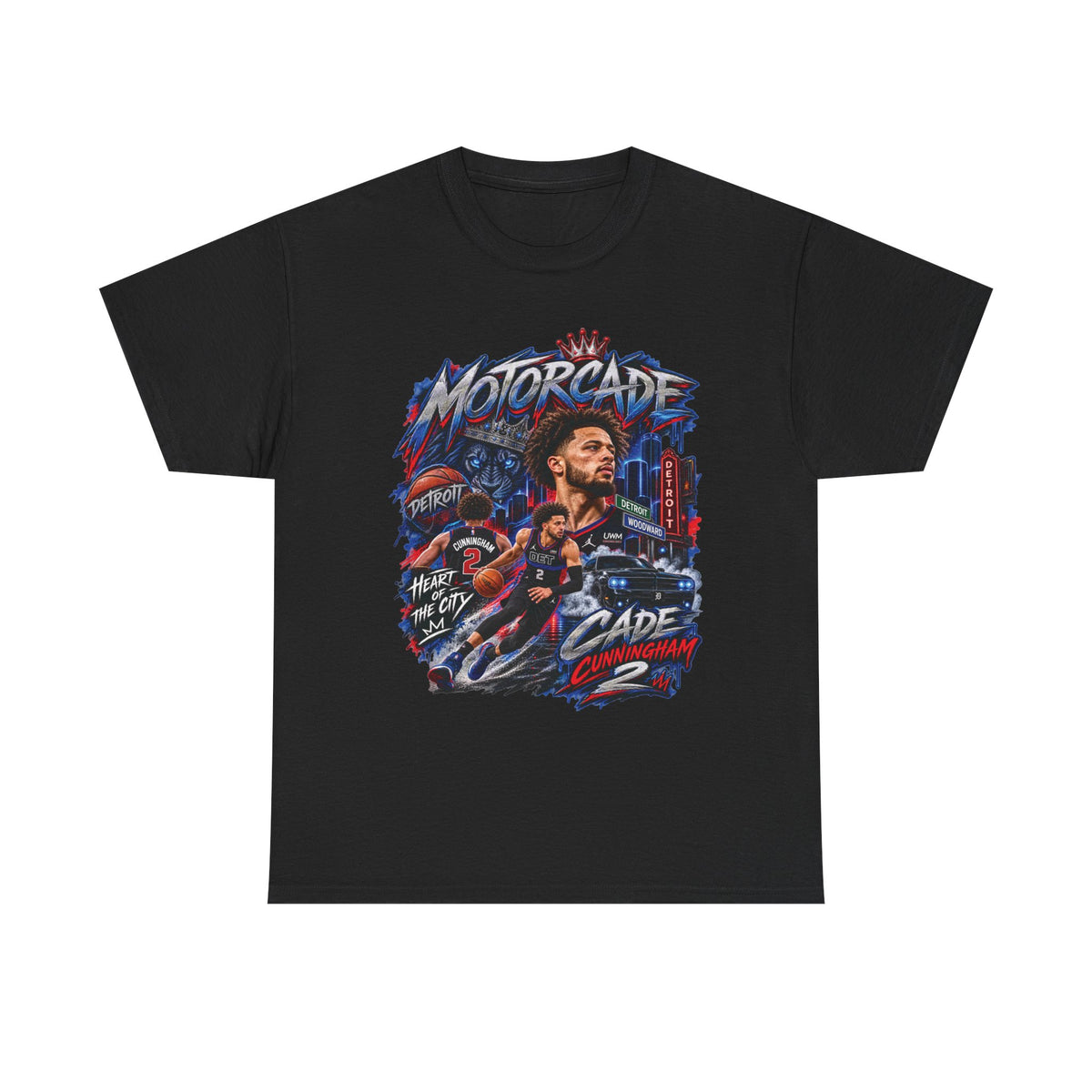 Motorcade Illustration Tee | Urban Car Parade Graphic T-Shirt