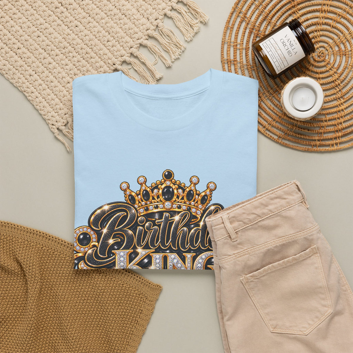Birthday King Crown Graphic T-Shirt