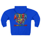 Autism Awareness Puzzle Heart Zip Hoodie | Colorful Awareness Design