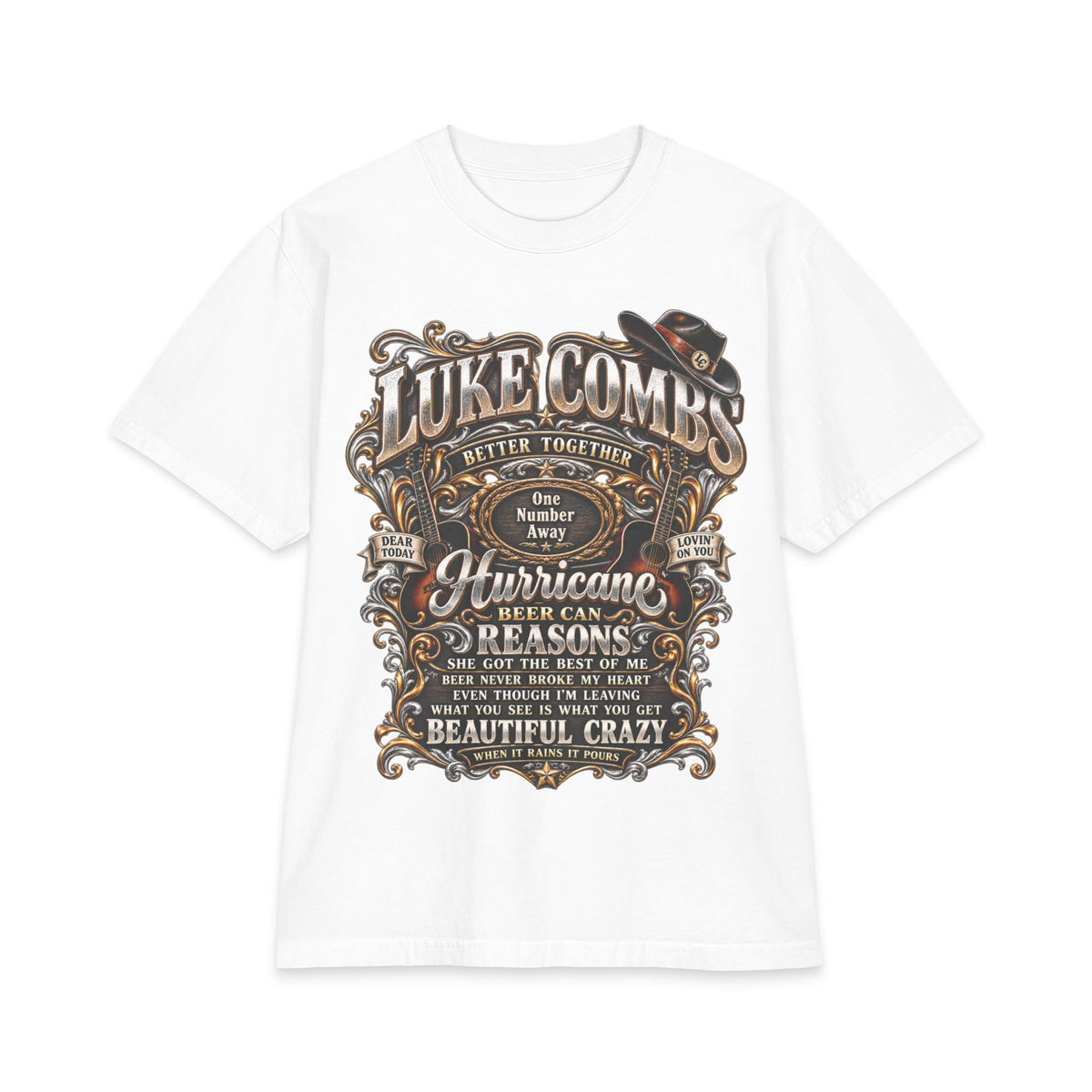 Combs Luke Concert Poster T-Shirt | Country Music Graphic Tee