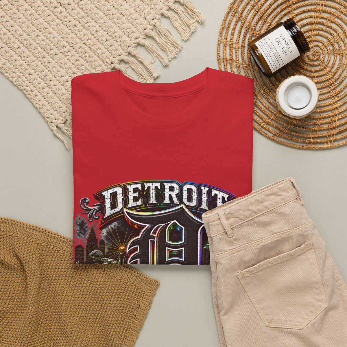 Detroit D Skyline Determined True Grit T-Shirt | City Pride Tee