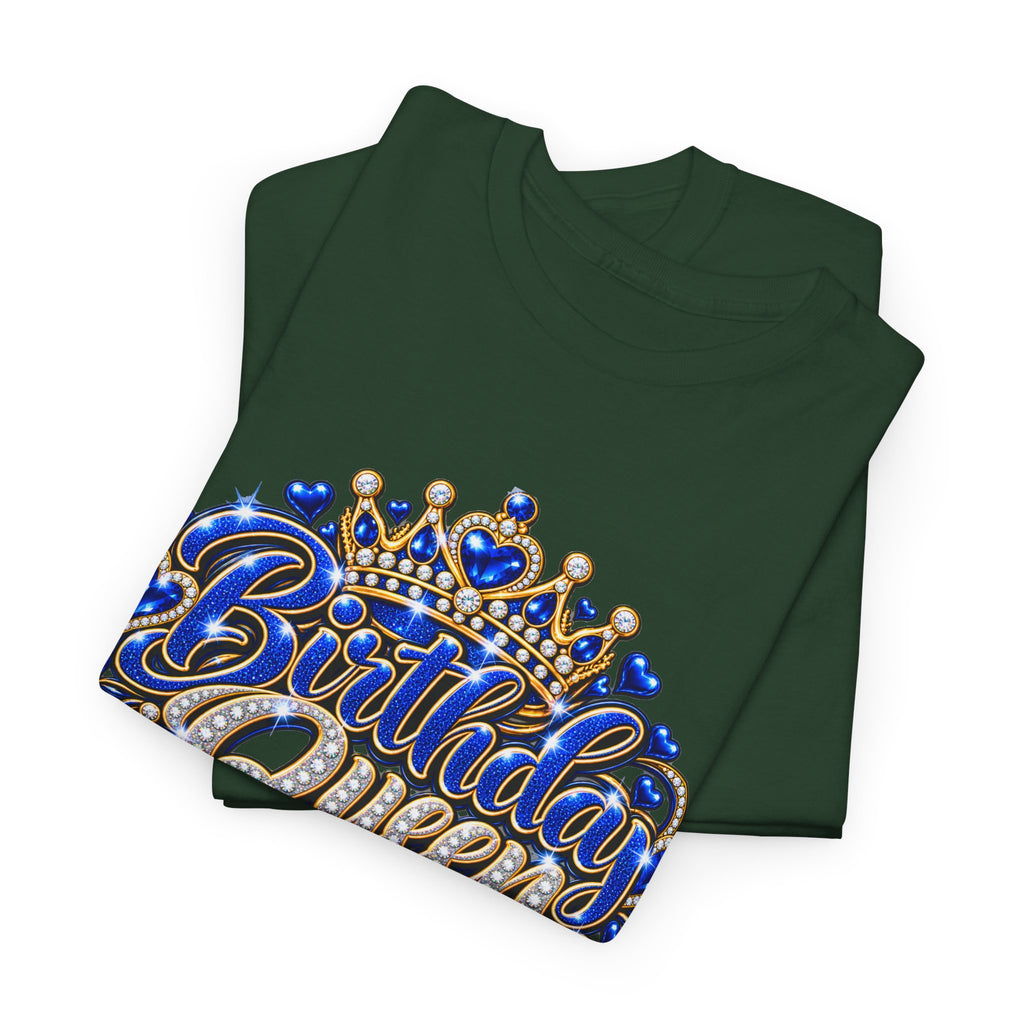 Birthday Blue Queen Crown Graphic Tee
