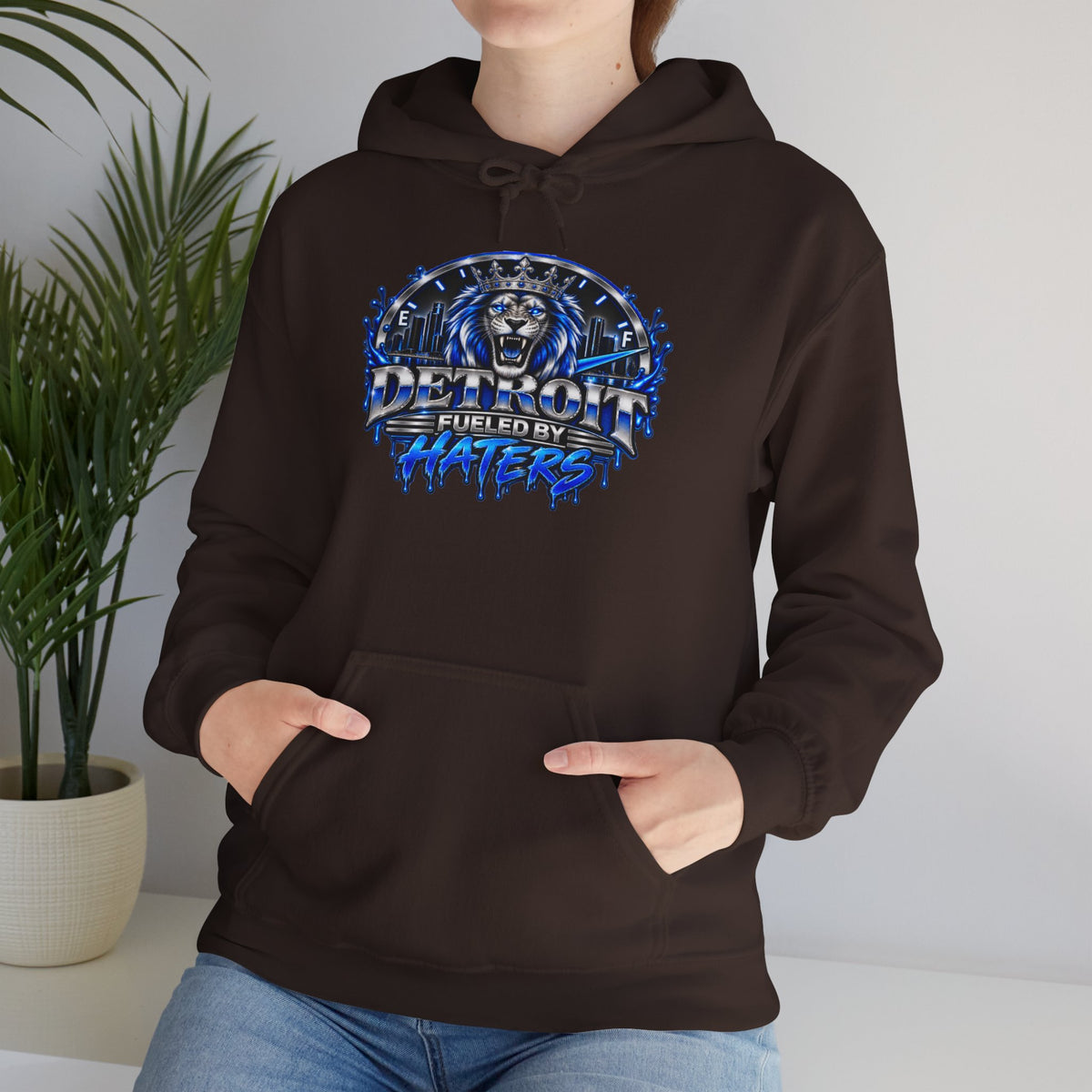 Detroit Graffiti Lion Hoodie | Detroit Drip Streetwear Sweatshirt