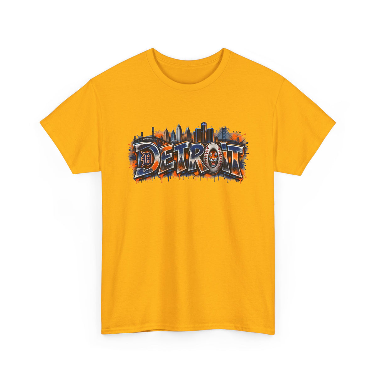 Detroit skyline graffiti T-Shirt | city skyline tee, urban street art