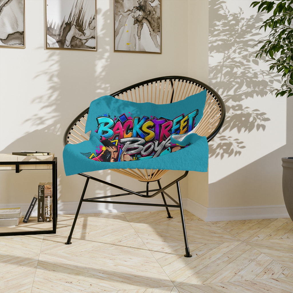 Backstreet Retro Pop Band Graphic Blanket | Velveteen Microfiber Blanket