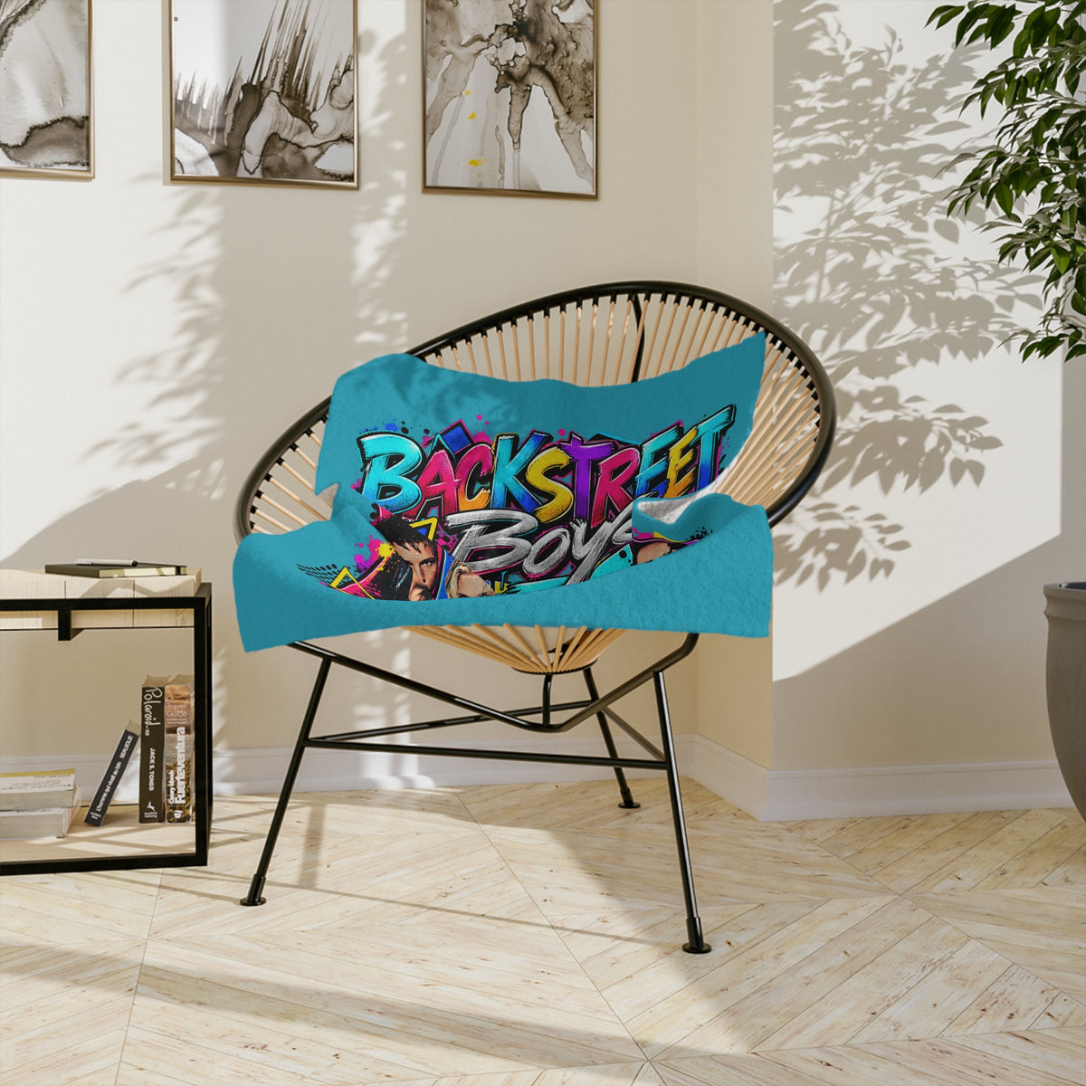 Backstreet Retro Pop Band Graphic Blanket | Velveteen Microfiber Blanket