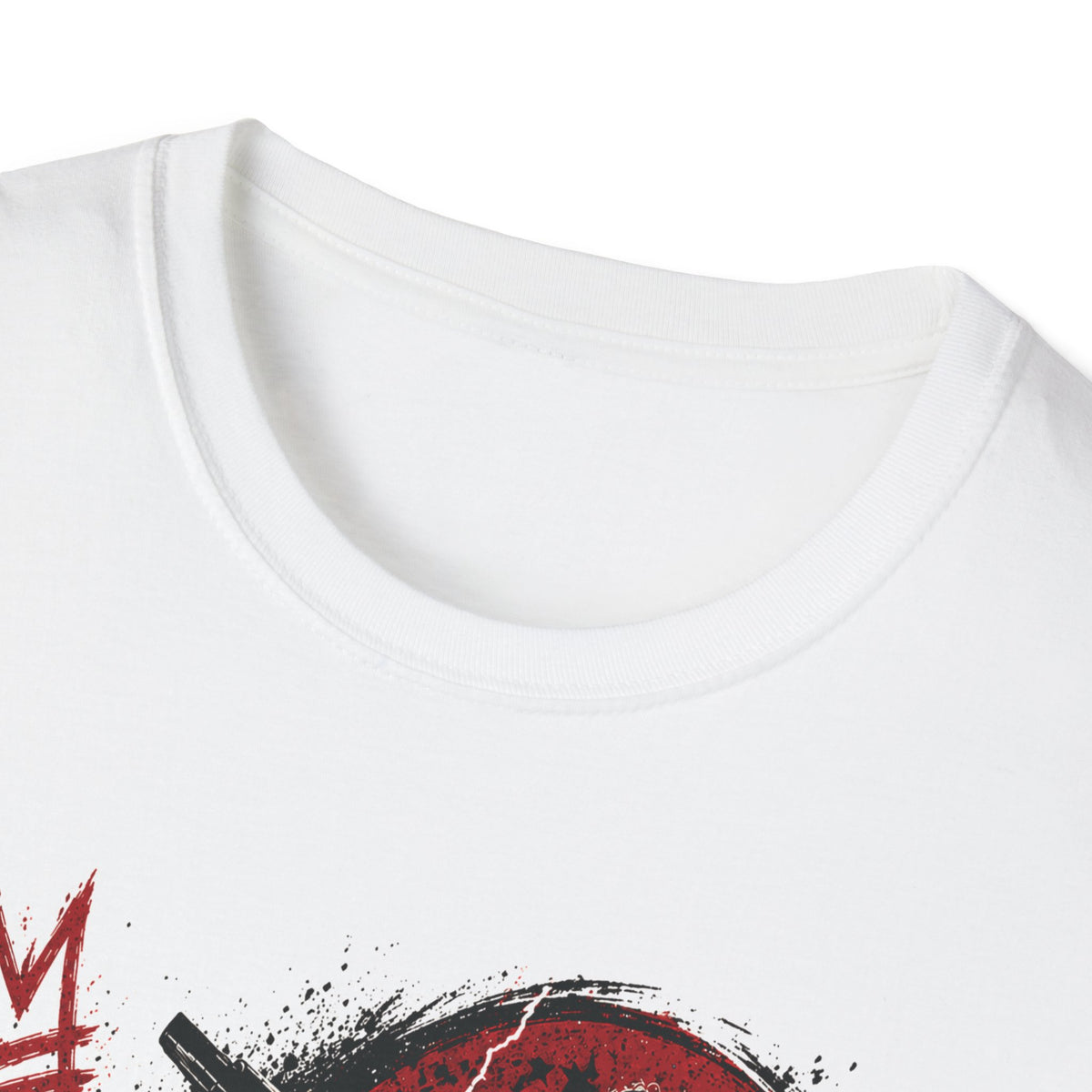 Posty Singer Portrait T-Shirt | Concert Mic Illustration, Red Black Grunge