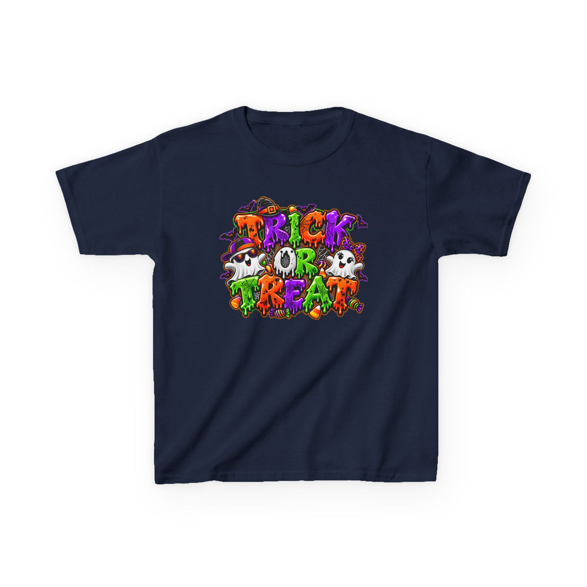 Boy and Girl Trick or Treat Halloween Graphic Tee | Kids