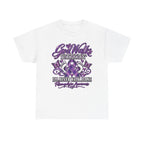 God Walks purple ribbon awareness T-Shirt | I'll Never Walk Alone design