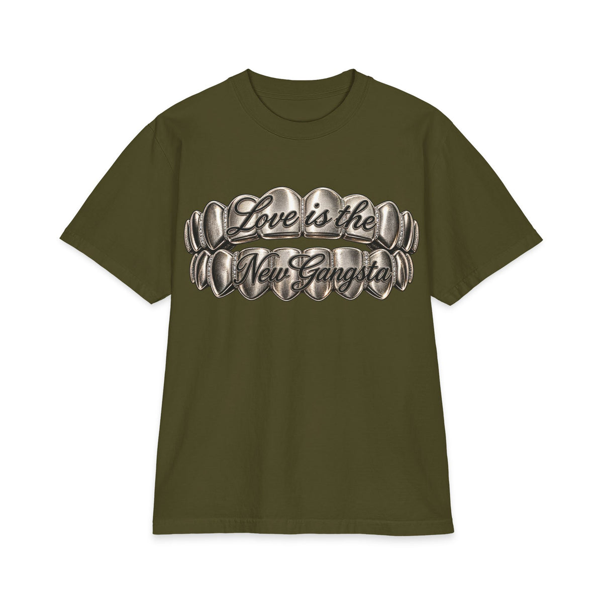 6lack Love Is the New Gangsta T-Shirt | Metallic Grillz Script, Back Number 6 Design