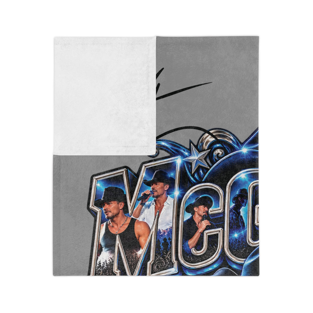 Country Singer McGraw Portrait Blanket | Country Music Cowboy Fans Velveteen Microfiber
