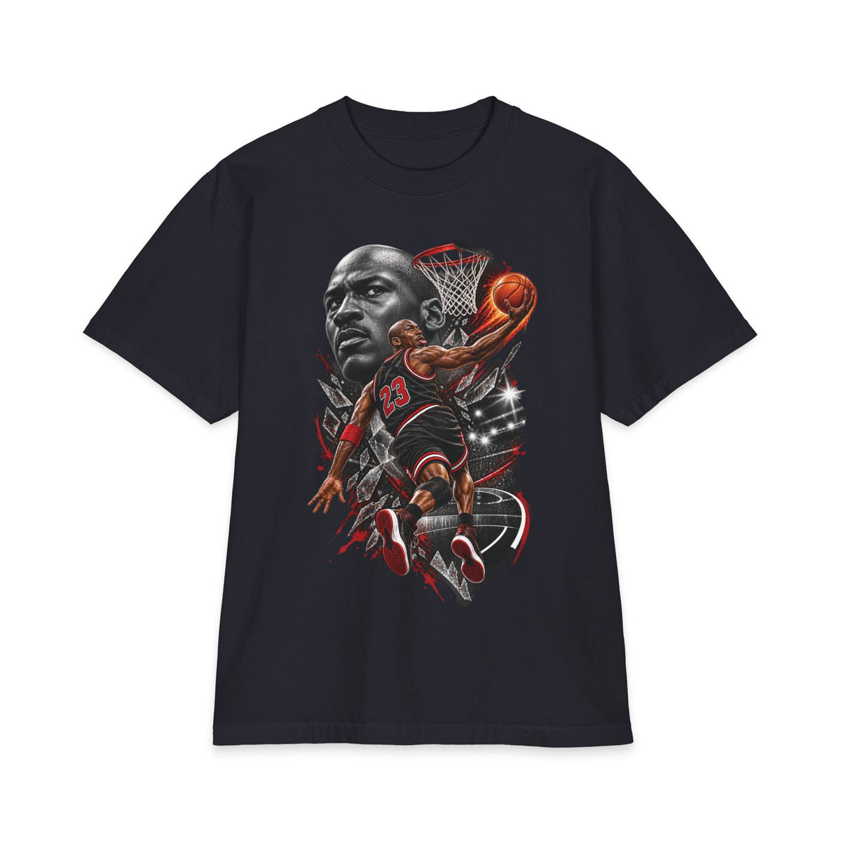 Basketball Dunk Illustration T-Shirt | Athletic Player Graphic Tee