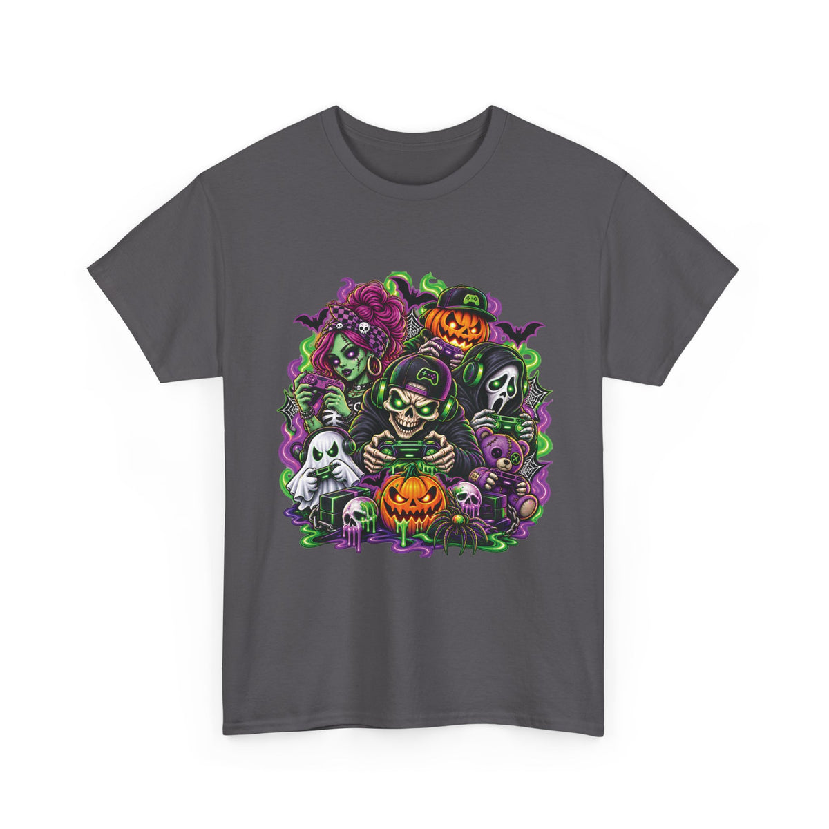 Spooky Halloween Monsters T-Shirt | Pumpkin, Ghost, Witch, Skeleton