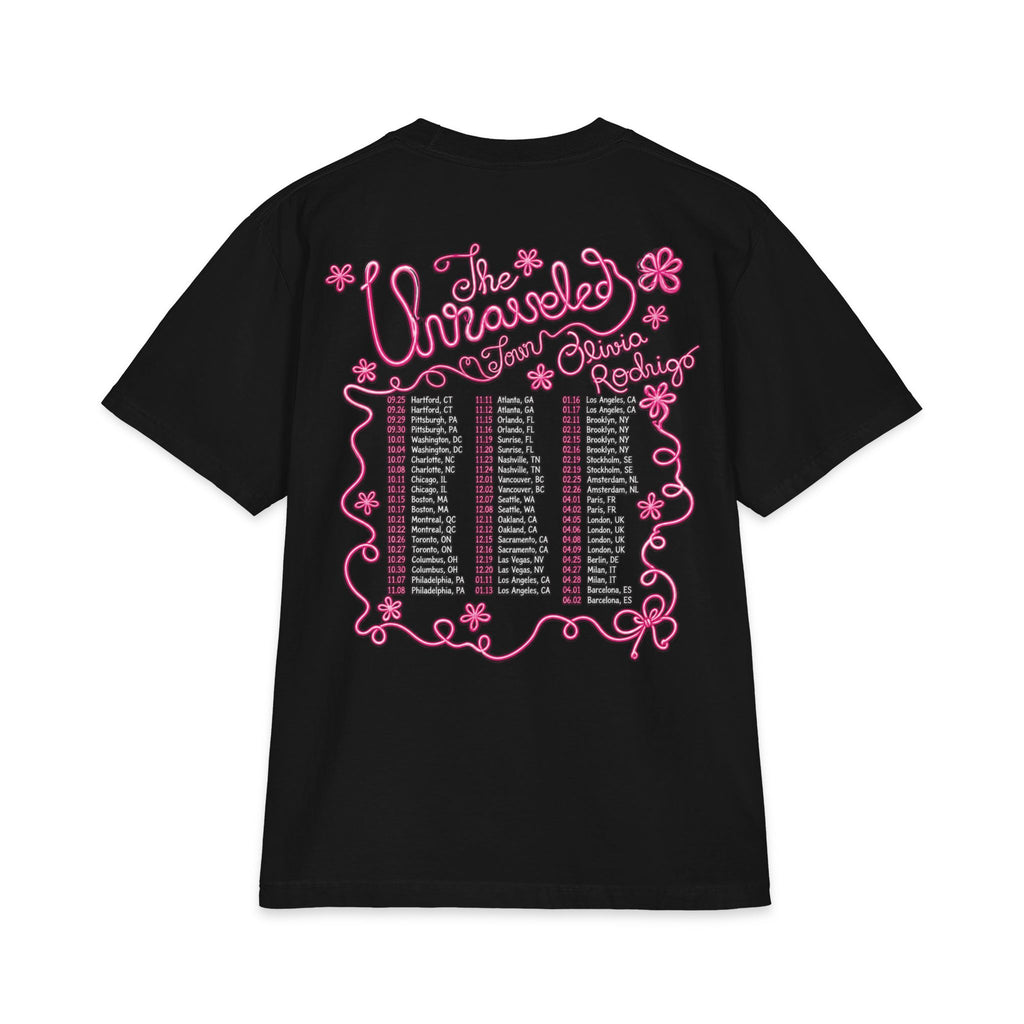 Olivia Rodrigo portrait T-Shirt | tour dates backprint