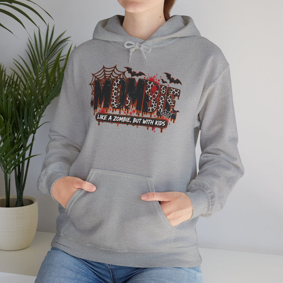Mama Halloween Hoodie | spiderweb bats leopard print, spooky family mom sweatshirt