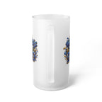 Worlds Best Dad Coldest Bud Frosted Glass Beer Mug | Beer Stein Style, Illustrated Typography