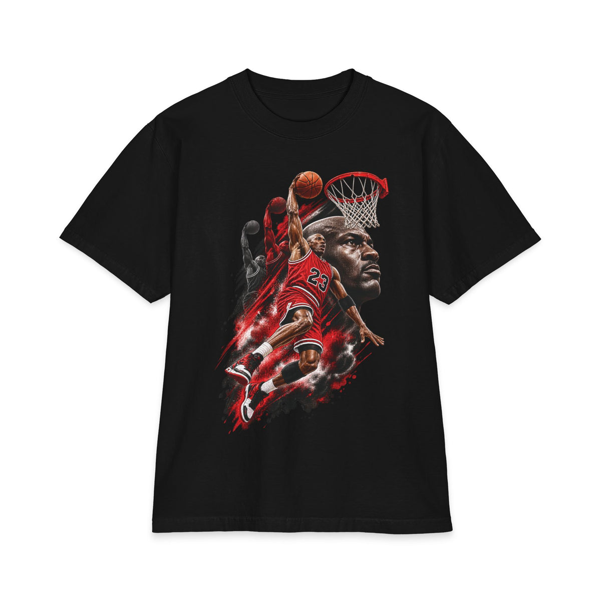 Basketball Icon portrait T-Shirt | Slam Dunk collage, jersey number 23
