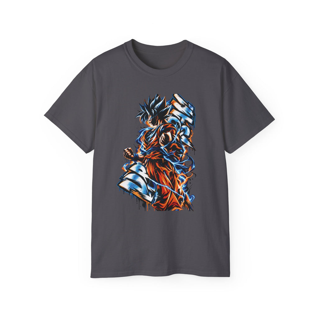 Dragon Ball Goku Illustration T-Shirt | Saiyan Pose, Kanji Back Print