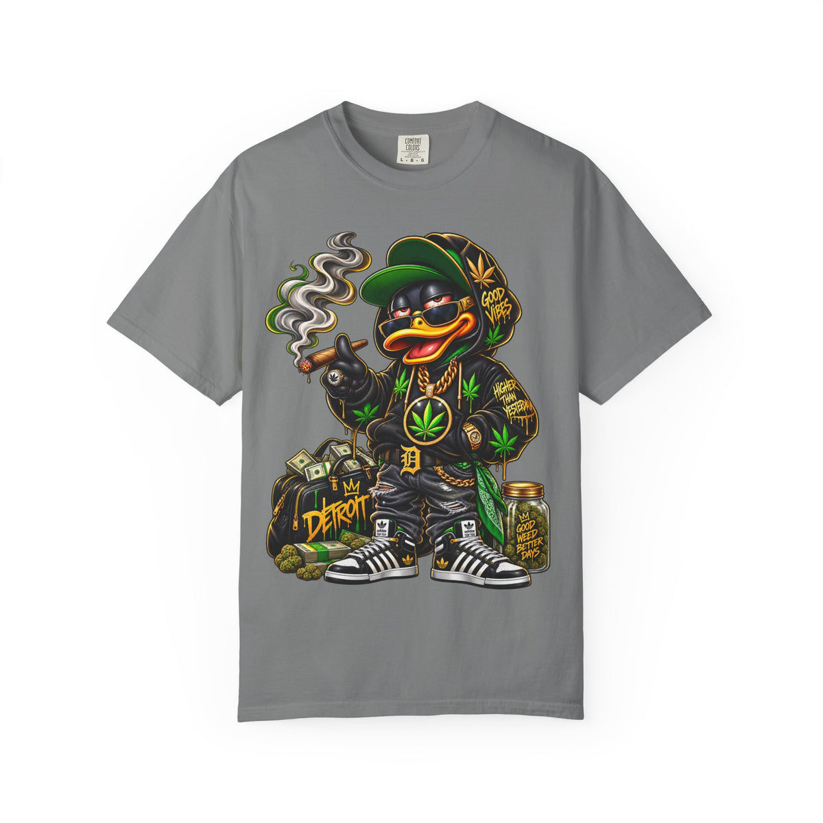 Weed Duck Character T-shirt | Smoking Duck Graphic Tee