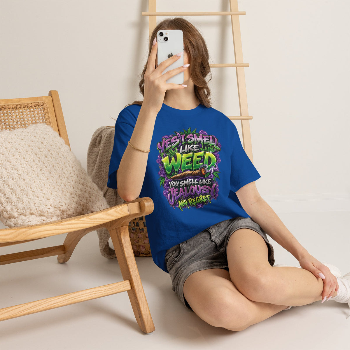 You Smell Like Weed T-Shirt | Cannabis Graphic Tee, Funny Stoner Slogan