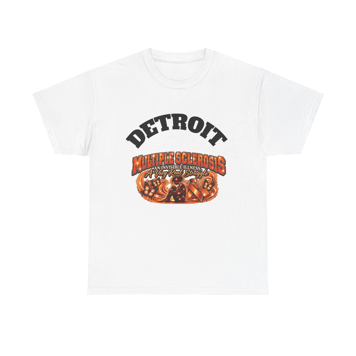Detroit Multiple Sclerosis Awareness Tee | Neurology Ribbon Graphic