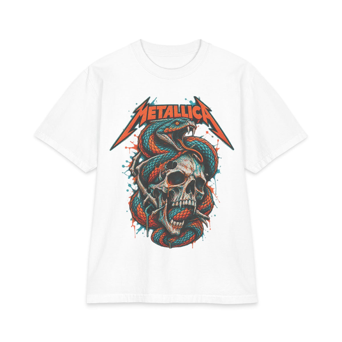 Metallica Snake and Skull T-Shirt | Band Graphic Tee